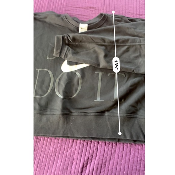 Nike Dri Fit Crewneck Sweatshirt Just Do It Logo Women's Size M - Picture 5 of 5